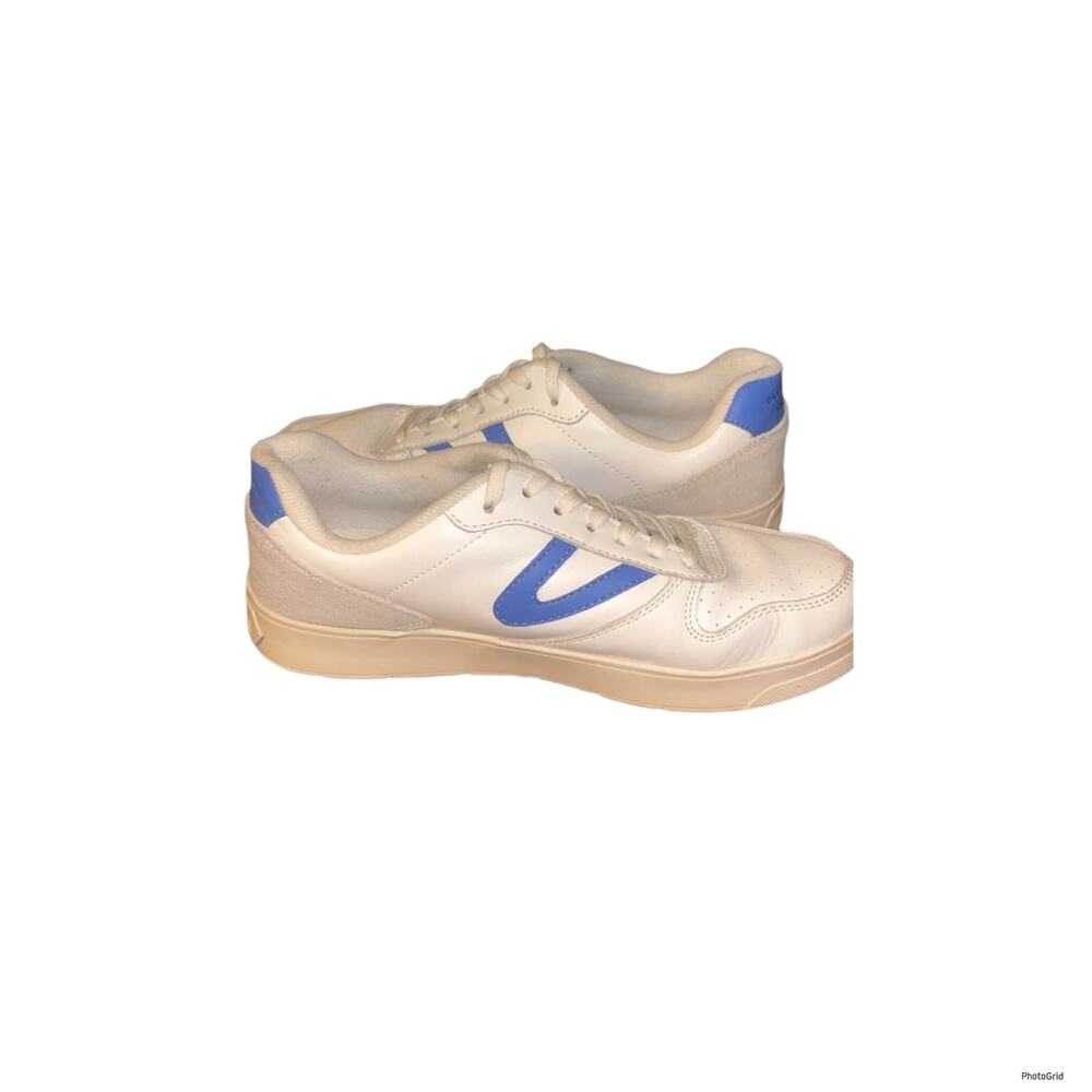 Draper James X Tretorn Design Collab Women’s Shoes 8.5 White Blue Leather Suede